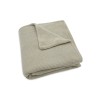 Wiegdeken met zachte fleece - Basic knit olive green/fleece