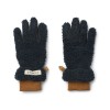 Donkerblauwe teddy handschoenen - Demi pile gloves classic navy/golden caramel