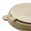 Set van 2 siliconen borden met indelingsvakken - Stacy divider suction plate sandy/oat