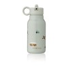 Blauwe drinkbus met voertuigen- Falk water bottle 250 ml vehicles/dove blue mix (Geboortelijst Jules R.)