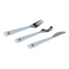 Bestekset inox - Cutlery 3-pack happy rascals smile sky blue  (Geboortelijst Otto D.B.)