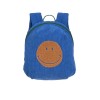 Blauw corduroy rugzakje smiley - Tiny backpack cord little gang smile blue  (Geboortelijst Otto D.B.)