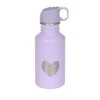 Drinkbus met hartje - Bottle stainless steel little gang heart lilac