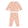 Roze tweedelige pyjama met hartjes - Long sleeve set heart peach rose