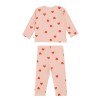 Roze tweedelige pyjama met hartjes - Long sleeve set heart peach rose