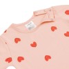 Roze tweedelige pyjama met hartjes - Long sleeve set heart peach rose