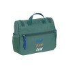 Toilettas met smiley - Mini washbag little gang dark green