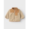 Karamelbruin teddy jasje - Nbmmosie teddy oxford tan