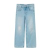 Lichtblauwe jeansbroek met wijde pijpen - Nkfrose wide jeans light blue denim