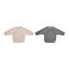 2 Afwasbare mouwslabben - Merle cape bib 2-pack sandy/stone grey  (Geboortelijst Fynn W.)