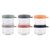 Set van 6 glazen bewaarpotjes - Sunrise color mix - 150 ml