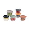 Set van 6 glazen bewaarpotjes - Sunrise color mix - 150 ml